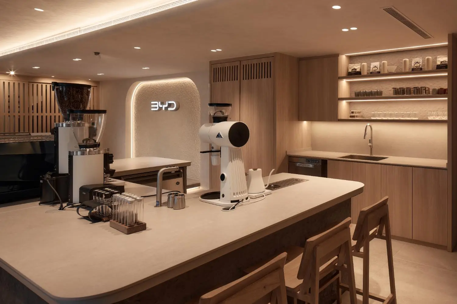 BYD café — seating area and circulation